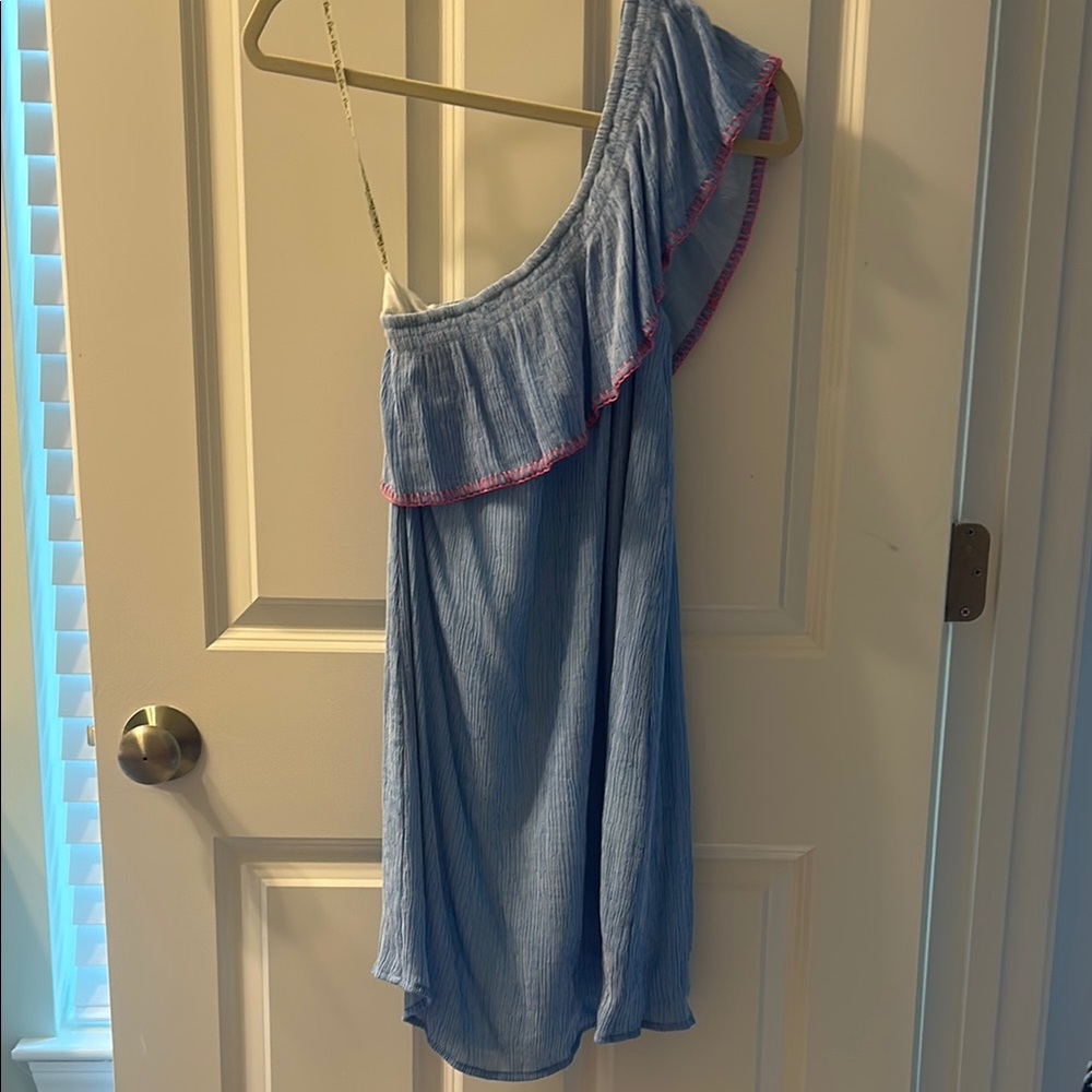 Lilly Pulitzer Blue One Shoulder Dress